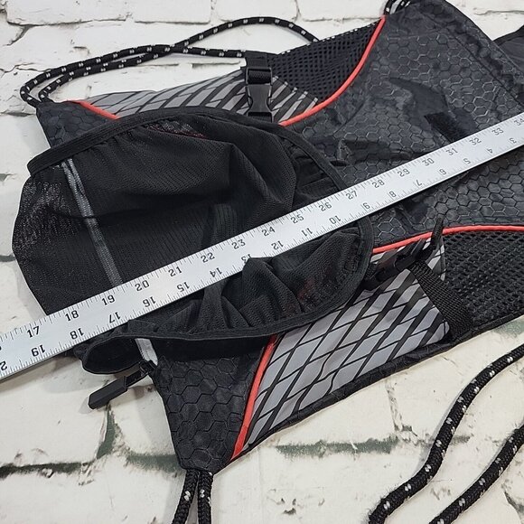 Franklin Deluxe Sport Sack String Backpack Black Red - Picture 10 of 10